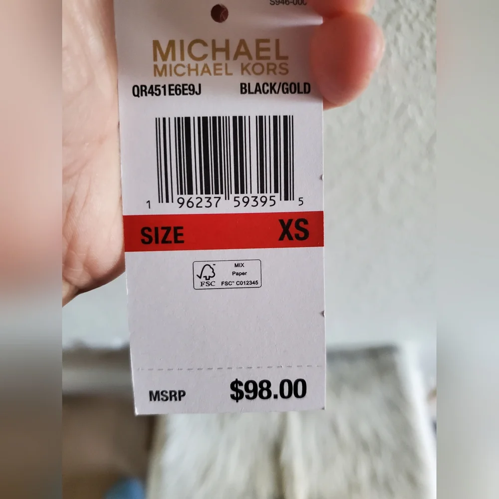 MICHAEL KORS women`s sweatshirt allover Monogram Logo 1/2 zip Size XS $98